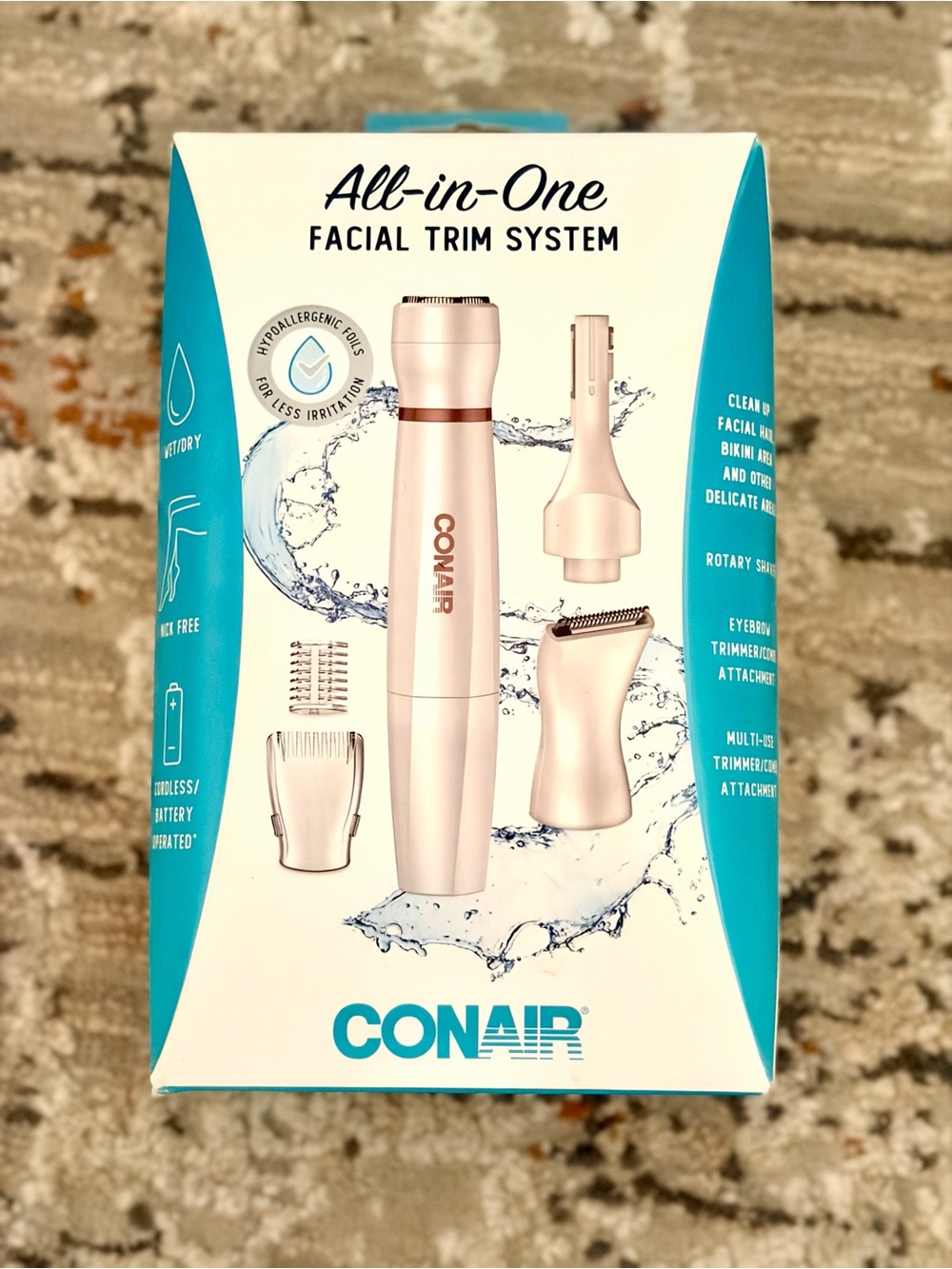 Conair All-in-One Facial Trim System - Rose Gold